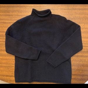 J Crew Navy roll neck sweater